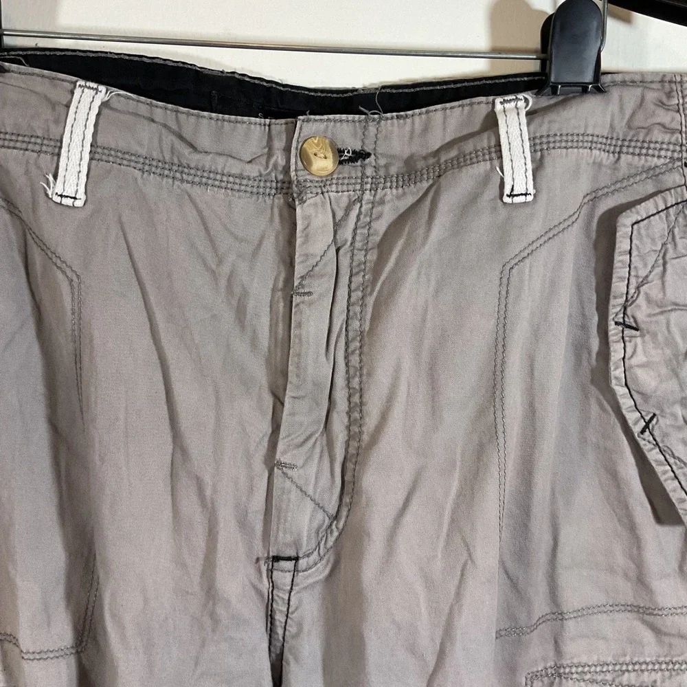 Sean John Men 38 Baggy Cargo Shorts Gray Relaxed Y2K Streetwear Hip Hop Utility